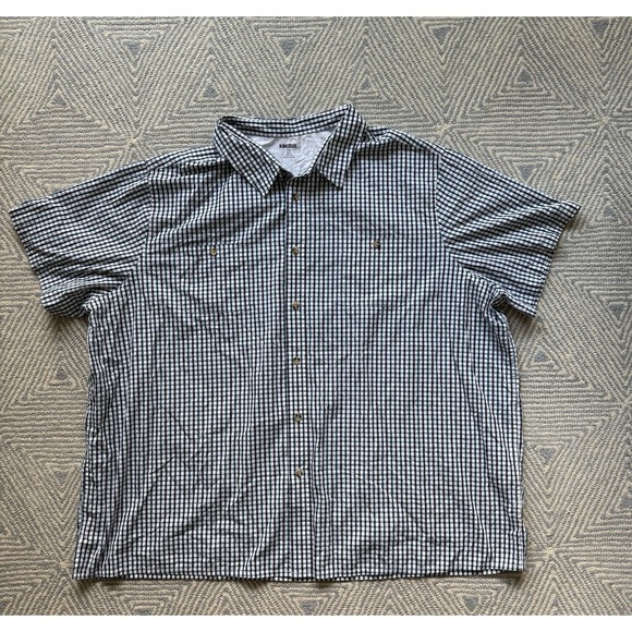 kingsize Other - King Size‎ Short Sleeve Button Shirt - White/Black/Gray/Green - 5XL Big